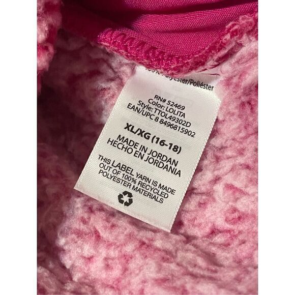 Time and Tru 1/2 Zip Fuzzy Dark Pink/Maroon Pullover - Picture 4 of 9